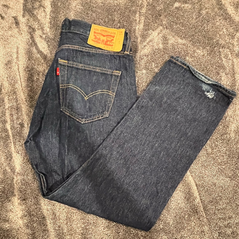 Levi's Dark Blue Denim Jeans 35x30
